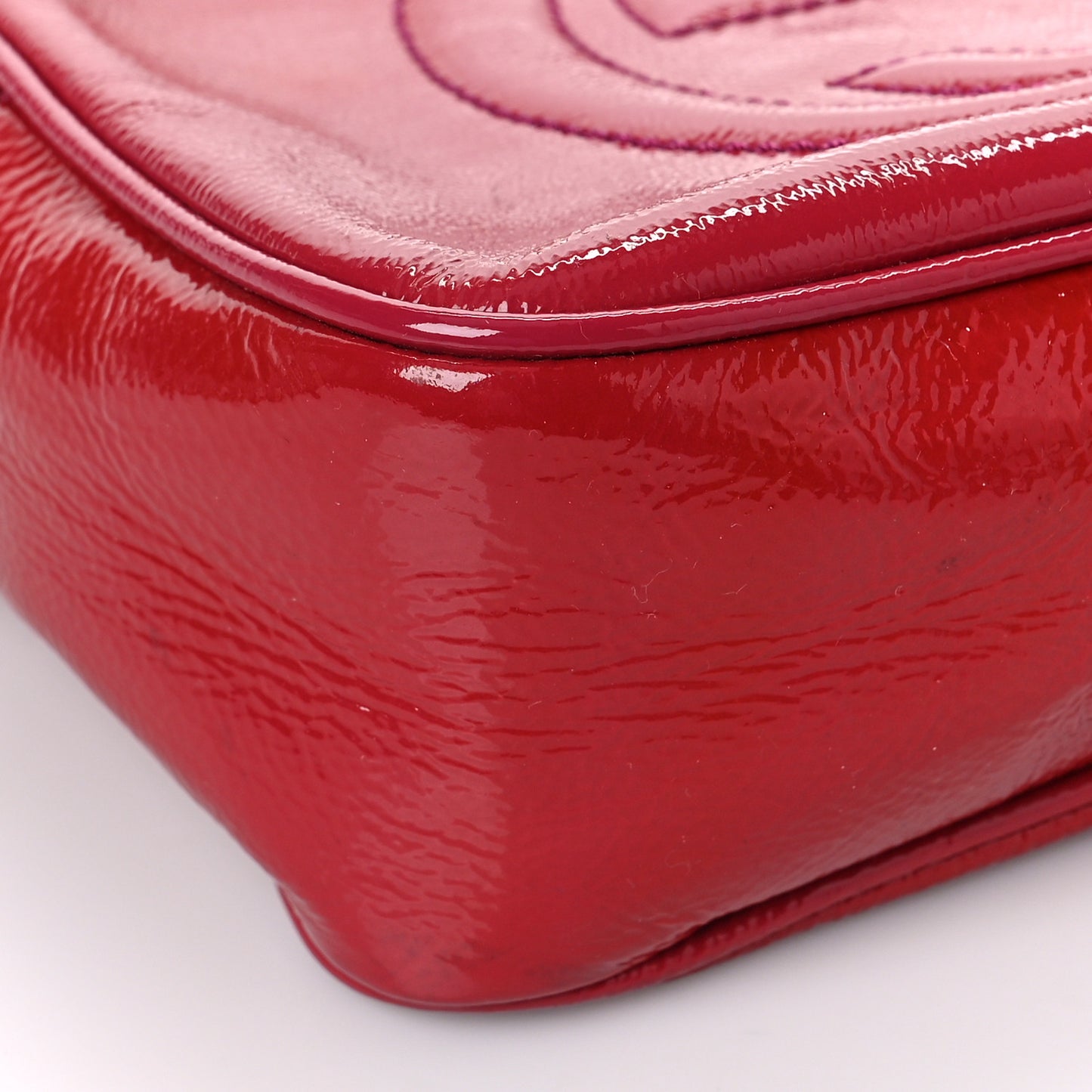 Vernice Naplack Small Soho Disco Bag Bright Bougainvillea