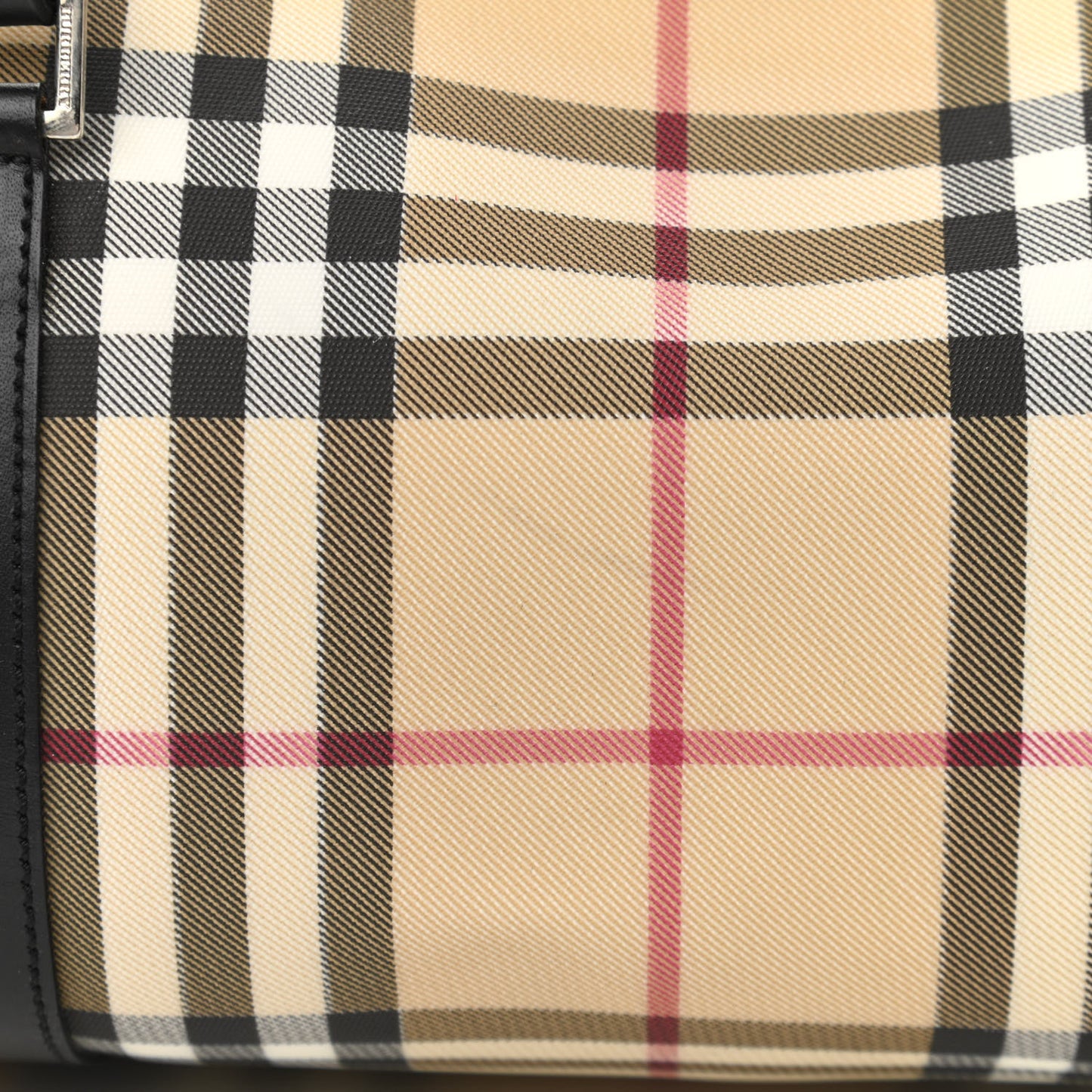 House Check Barrel Bag Black