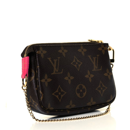 Louis Vuitton Monogram 2019 Christmas Animation Mini Courchevel Pochette Accessories Fuchsia 3 of 6