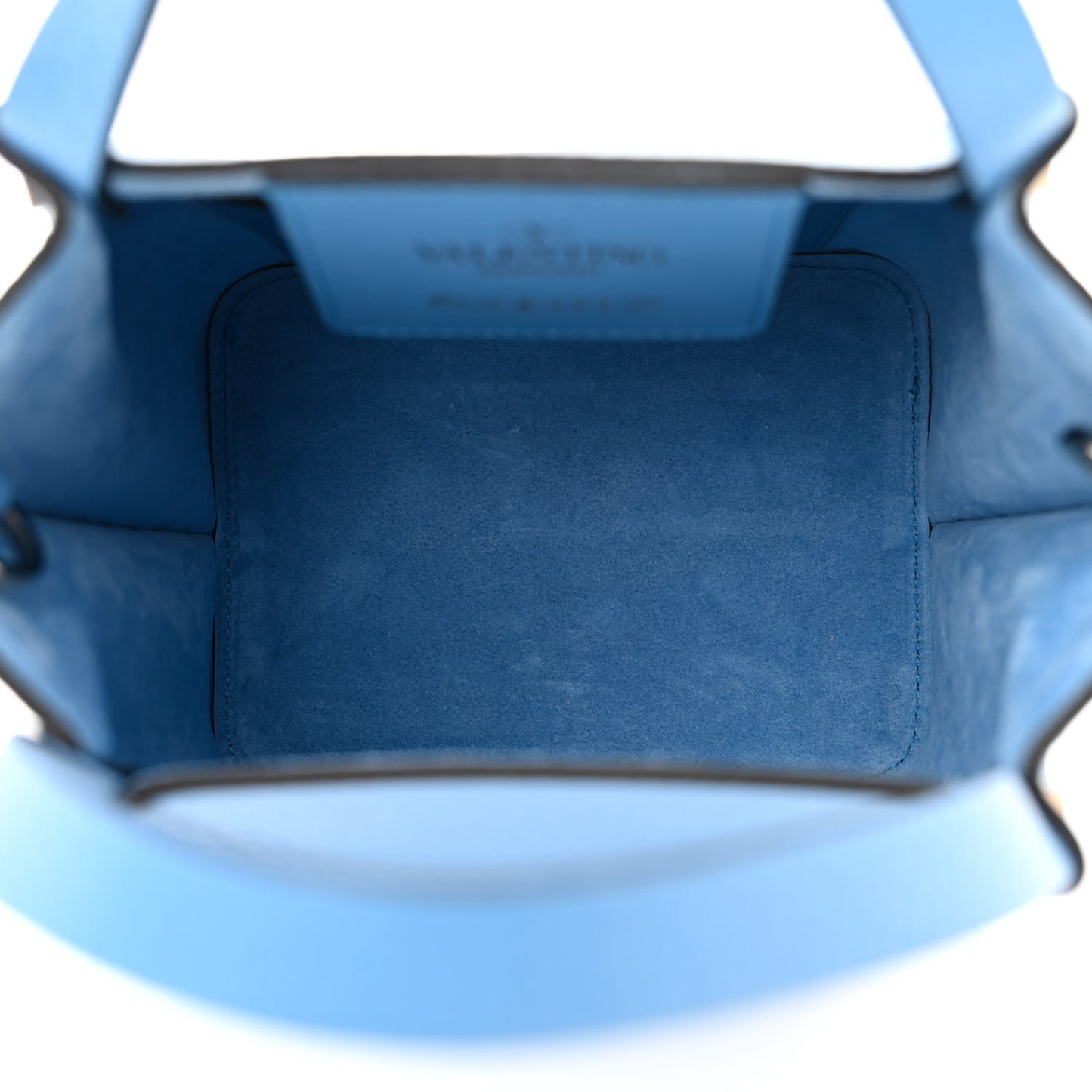 Pebbled Calfskin Small Rockstud Crossbody Tote Denim