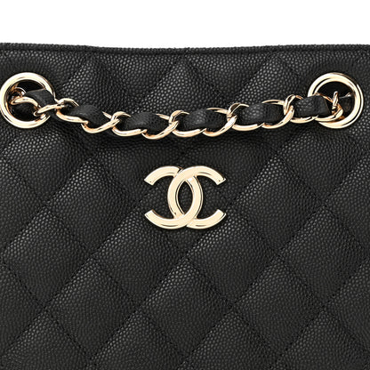 Chanel Caviar Quilted Mini Bucket Bag Black 8 of 11