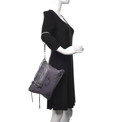 Balenciaga Agneau Classic Hardware Flat Handle Clutch Jacynthe 2 of 10