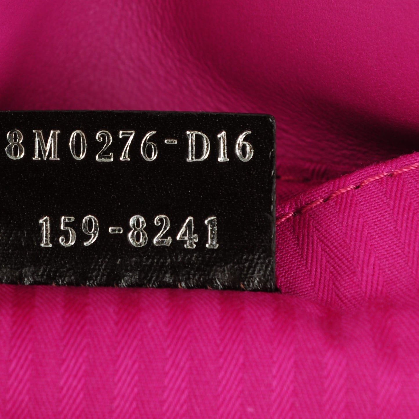 Vitello Flamingo Enamel Fendista Pouchette Crossbody Magenta
