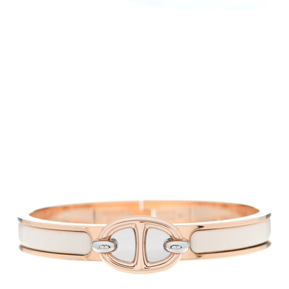 Hermes Enamel Mini Clic Chaine d'Ancre Bracelet PM Creme 1 of 4