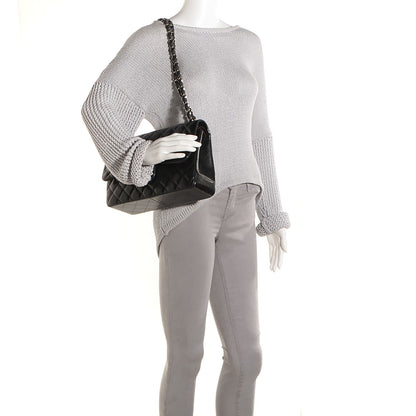 Chanel Lambskin Jumbo Double Flap Black 2 of 8