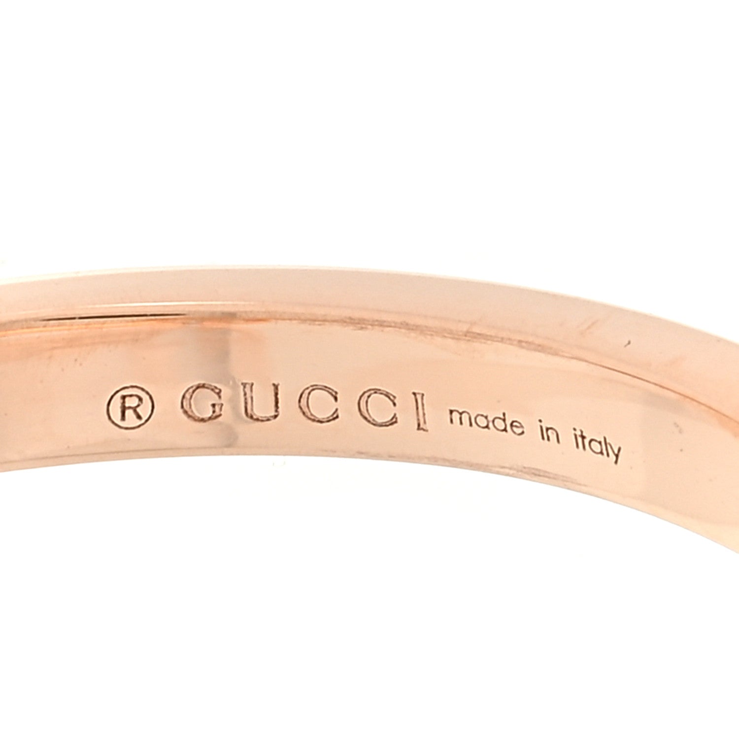 Gucci 18K Rose Gold Diamond GG Running Ring 53 6.5 4 of 4