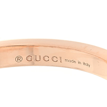 Gucci 18K Rose Gold Diamond GG Running Ring 53 6.5 4 of 4