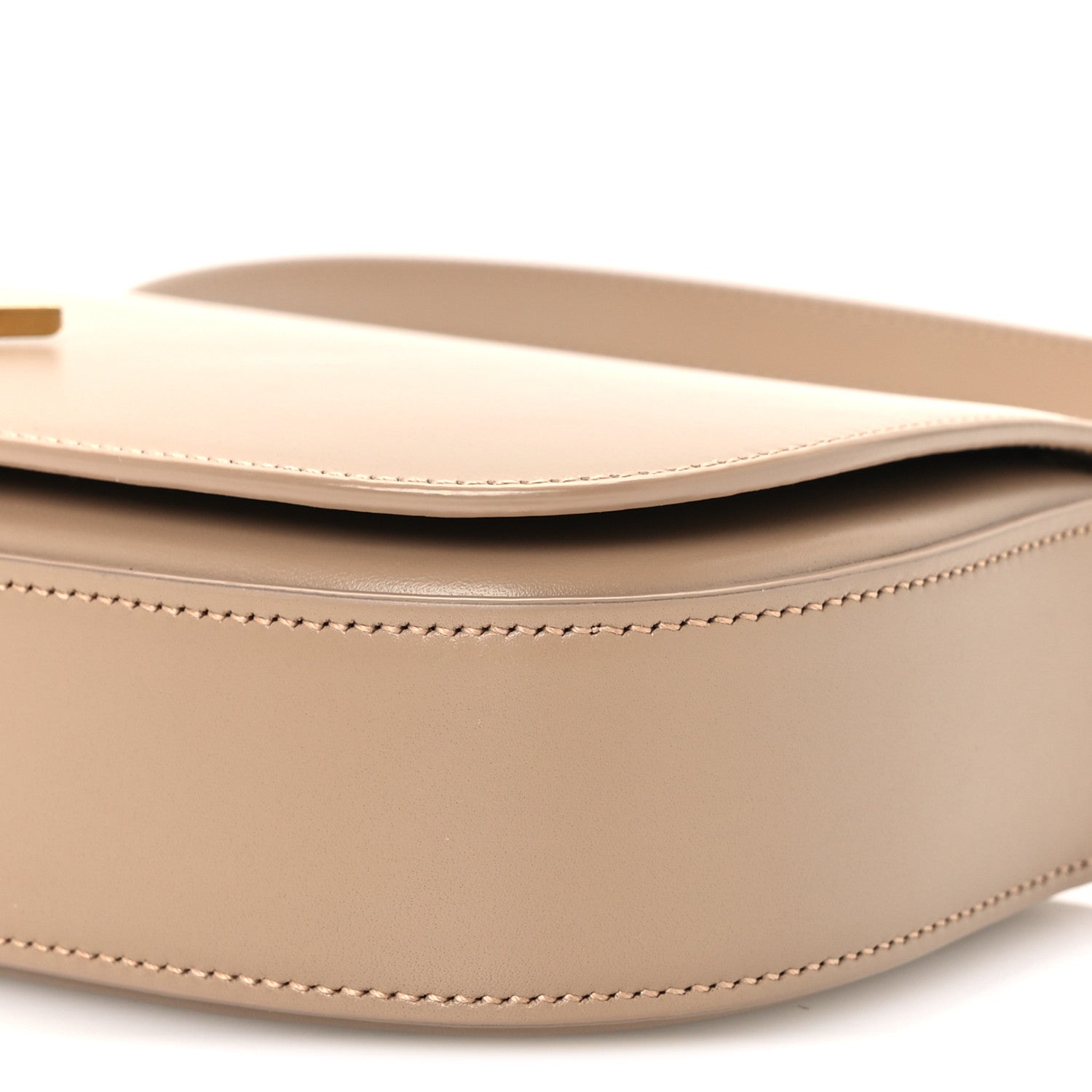 Saint Laurent Box Calfskin Mini Voltaire Shoulder Bag Dark Cork 11 of 12