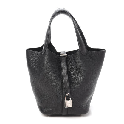 Hermes Taurillon Clemence Picotin Lock 18 PM Black 1 of 11