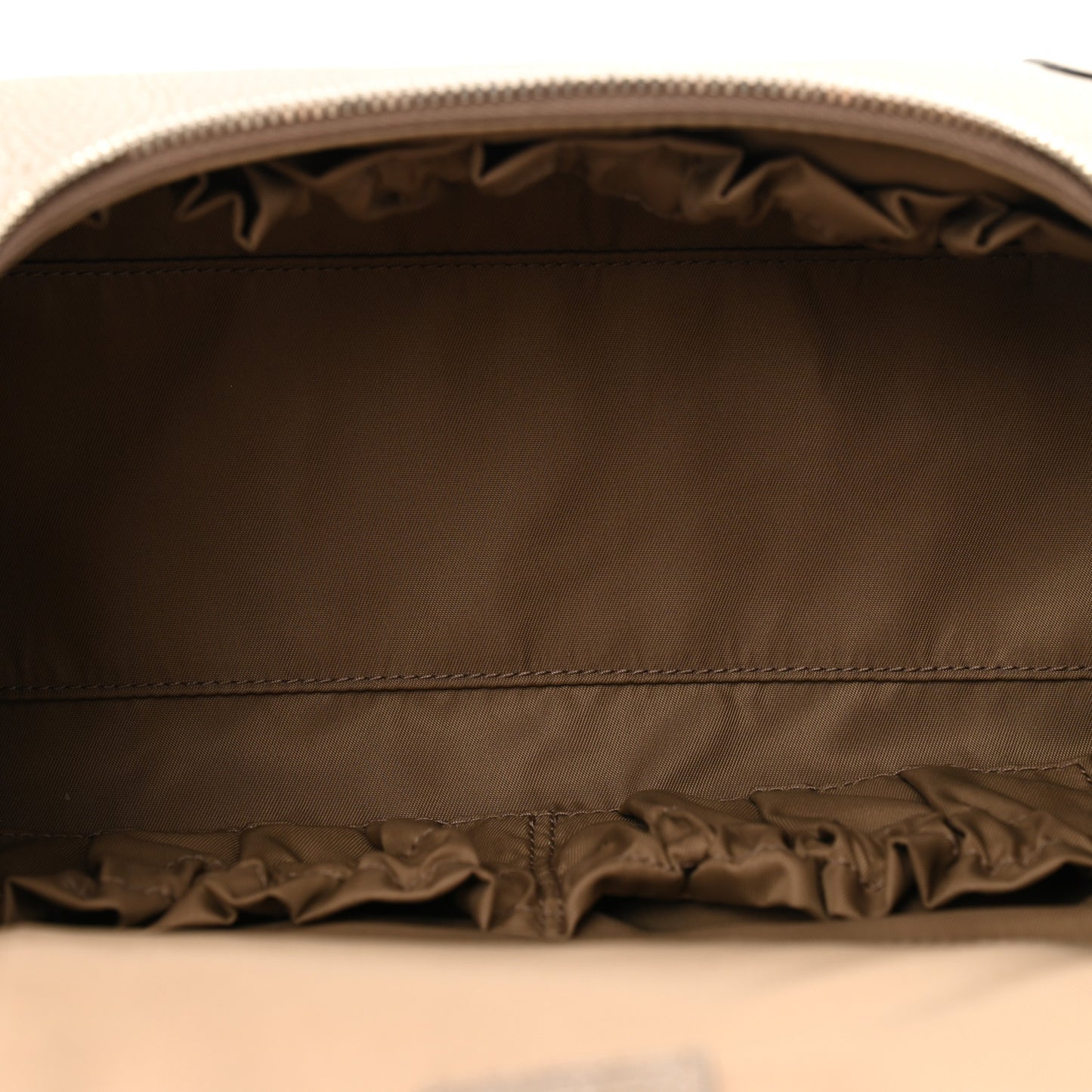 Piuma Calfskin Jumbo GG Embossed Small Toiletry Case Good Taupe