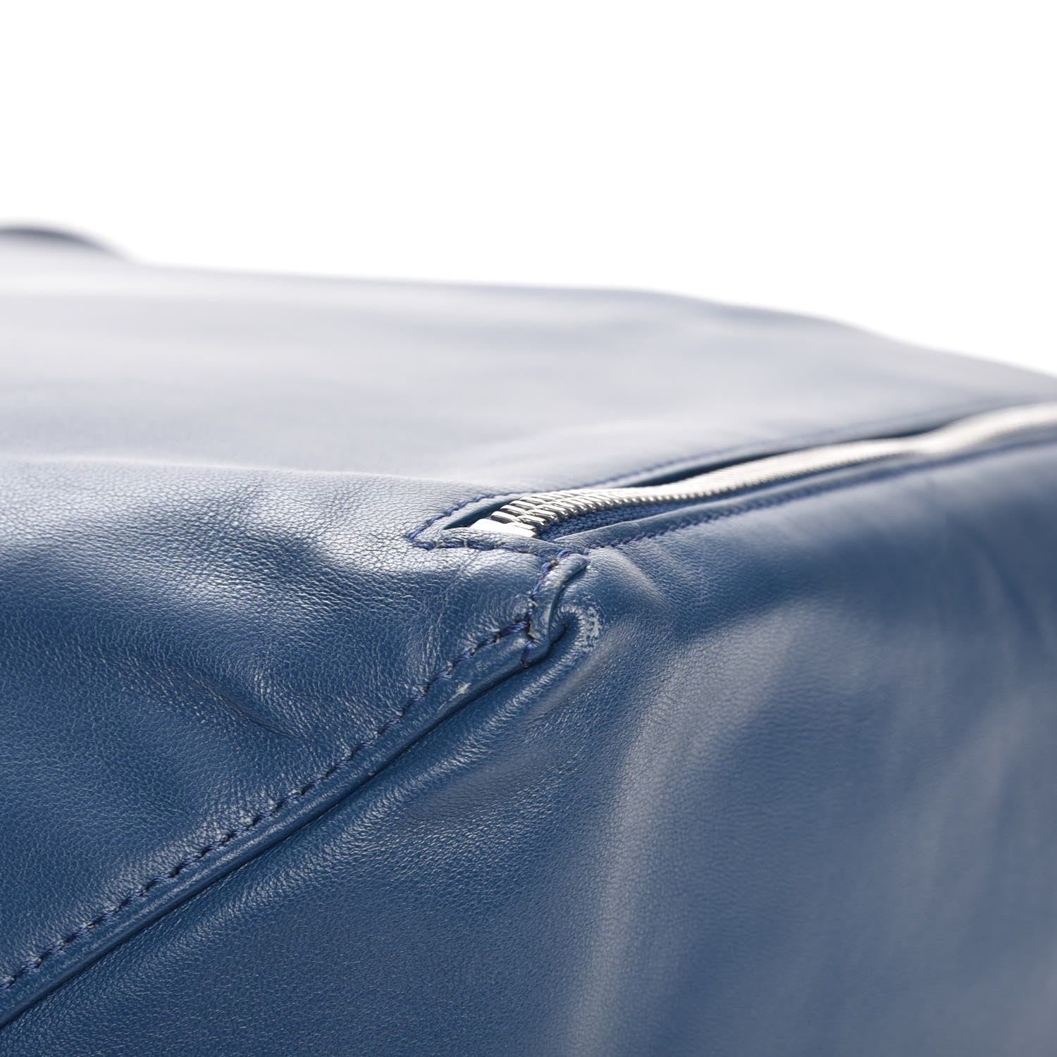 Celine Smooth Lambskin Horizontal Zipper Gusset Cabas Ocean Blue 11 of 11