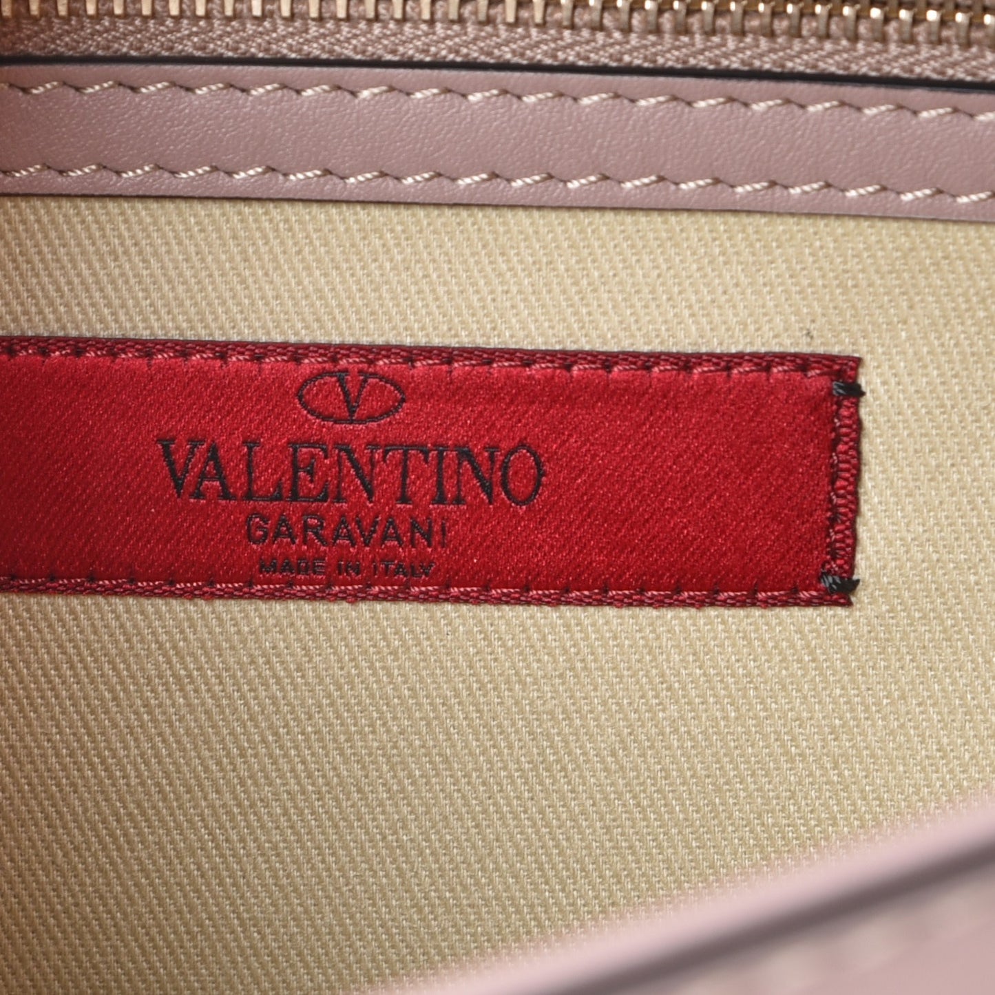 Vitello Medium Glam Lock Rockstud Flap Poudre