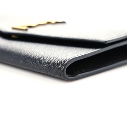 Saint Laurent Grain De Poudre Uptown Chain Wallet Black 7 of 12