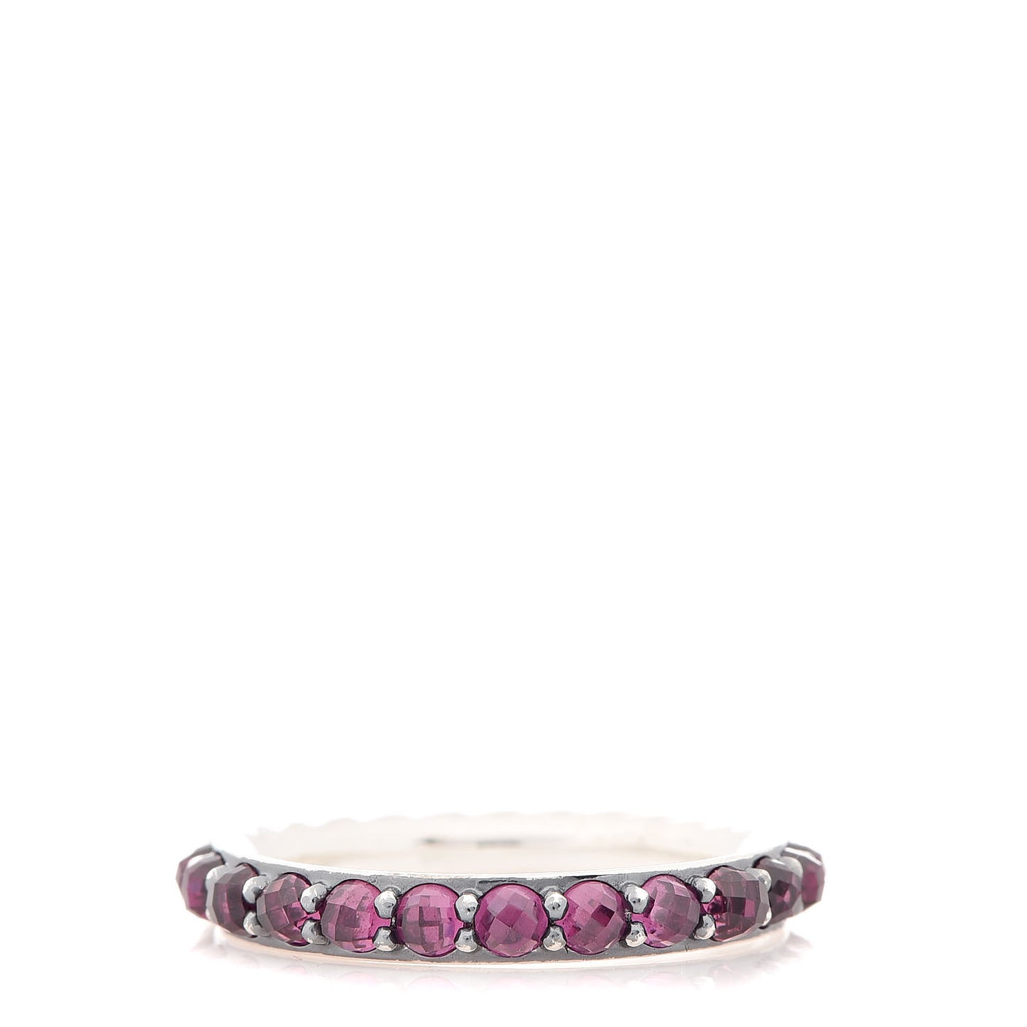 Sterling Silver Rhodalite Garnet Band Ring 54 7