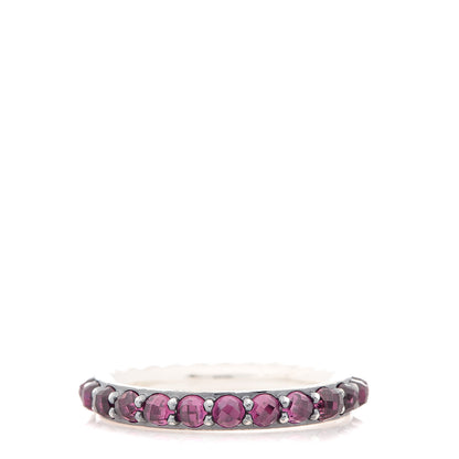 David Yurman Sterling Silver Rhodalite Garnet Band Ring 54 7 1 of 4