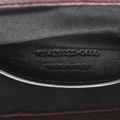 Saint Laurent Sheepskin Tri-Quilt Monogram Medium College Bag Bordeaux 7 of 14