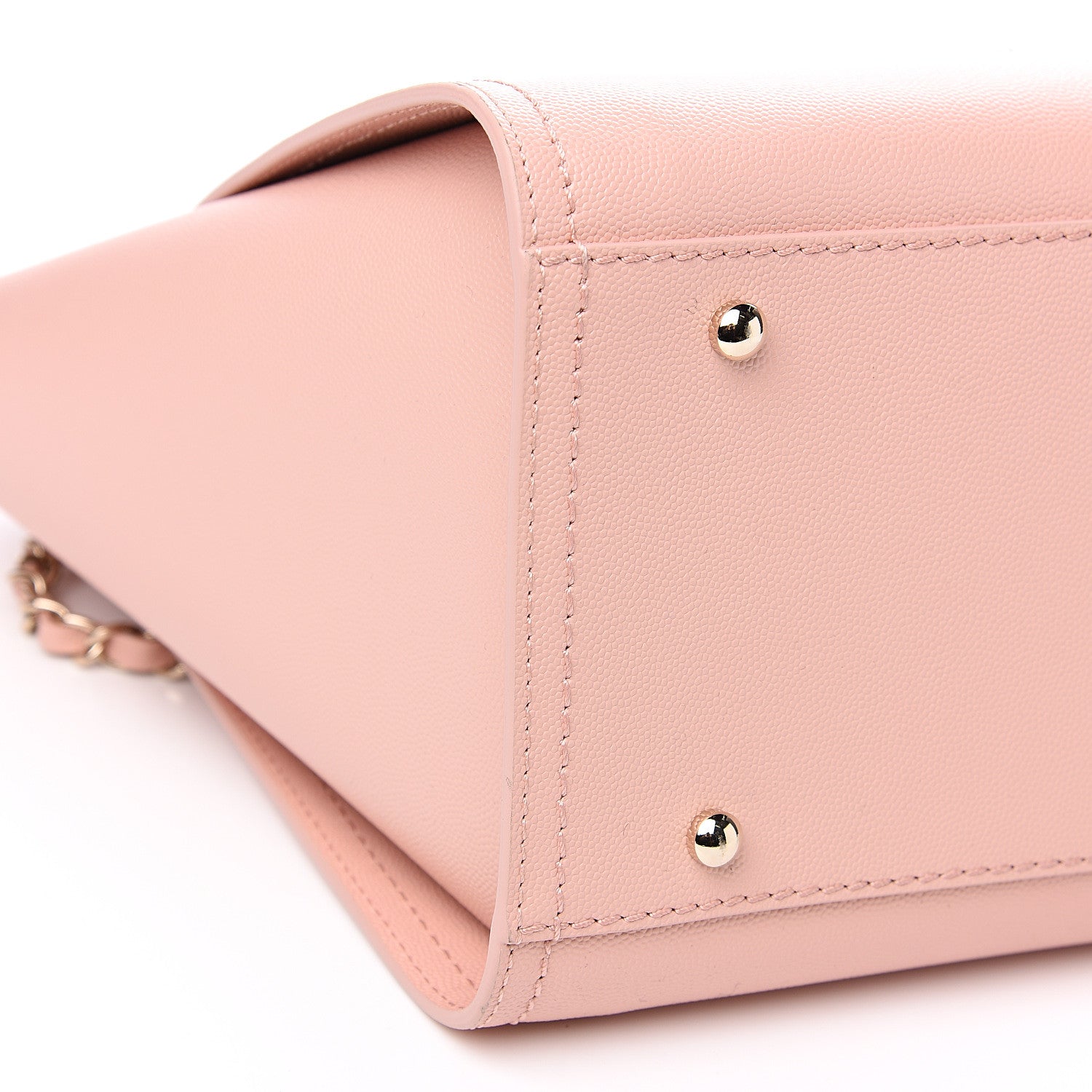 Chanel Caviar Small Studded Deauville Tote Light Pink 7 of 8