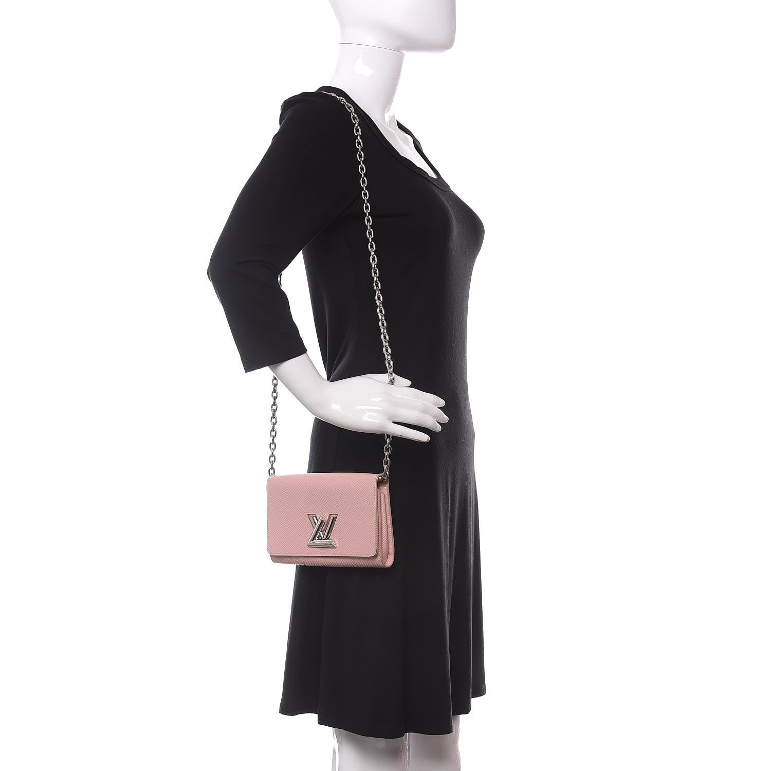 Louis Vuitton Epi Twist Chain Wallet Rose Ballerine 2 of 13