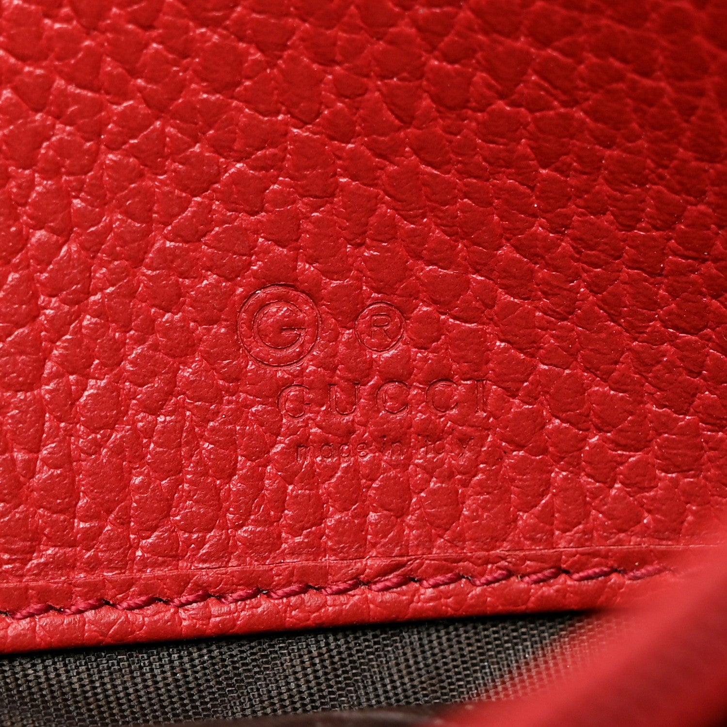 Gucci Dollar Calfskin Interlocking G Continental Wallet Red 14 of 14