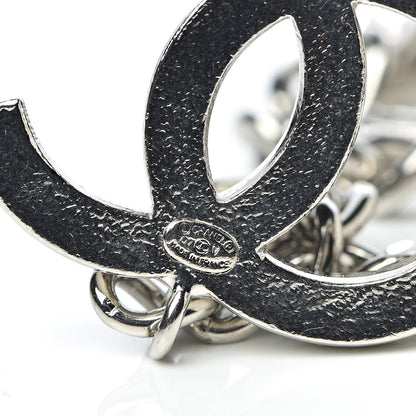 Chanel Enamel CC Chain Logo Belt Silver Black 4 of 4