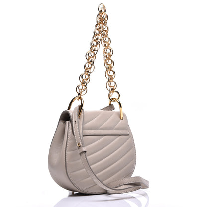 Chloe Calfskin Quilted Mini Drew Bijou Shoulder Bag Motty Grey 4 of 10
