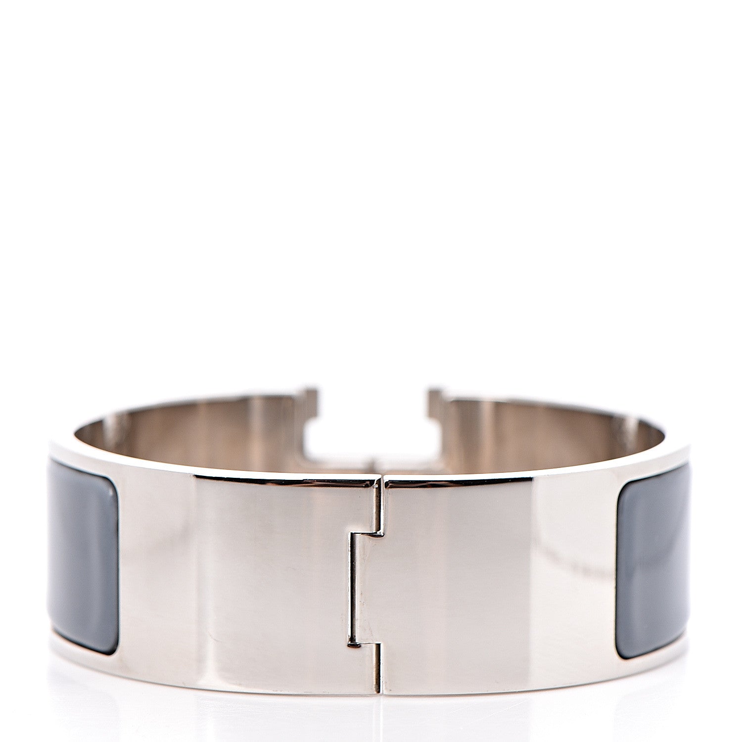 Hermes Enamel Wide Clic Clac H Bracelet PM Ardoise 3 of 5