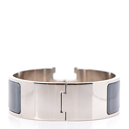 Hermes Enamel Wide Clic Clac H Bracelet PM Ardoise 3 of 5