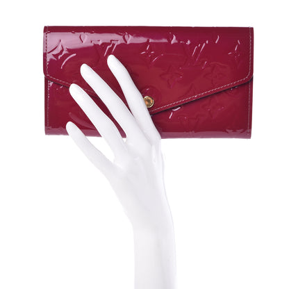 Louis Vuitton Vernis Sarah Wallet NM Magenta 2 of 6