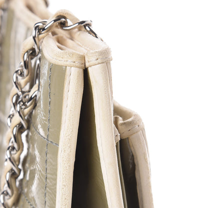 Chanel Patent Chocolate Bar Quilted Tote Khaki Beige 17 of 22