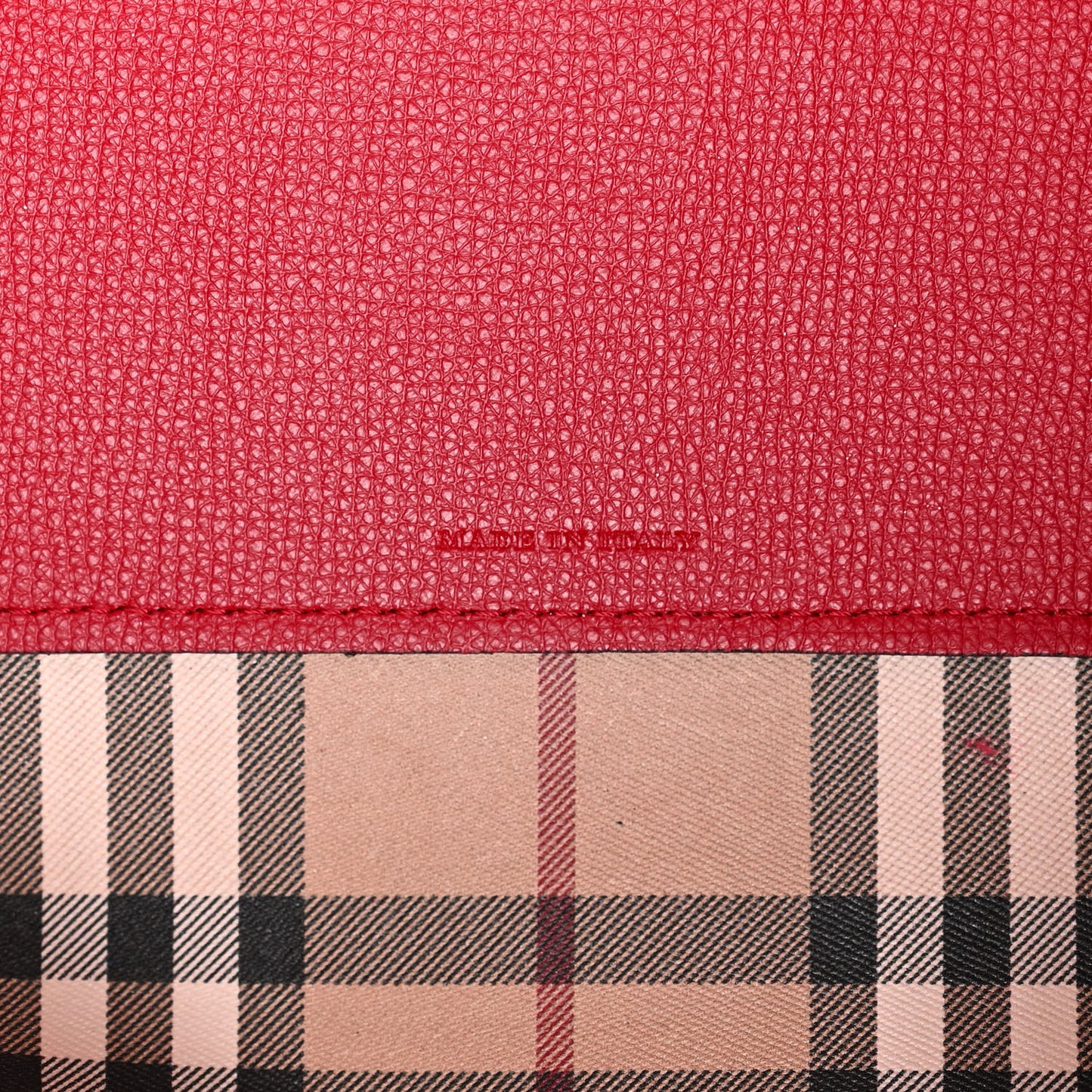 Haymarket Check Medium Reversible Tote Poppy Red