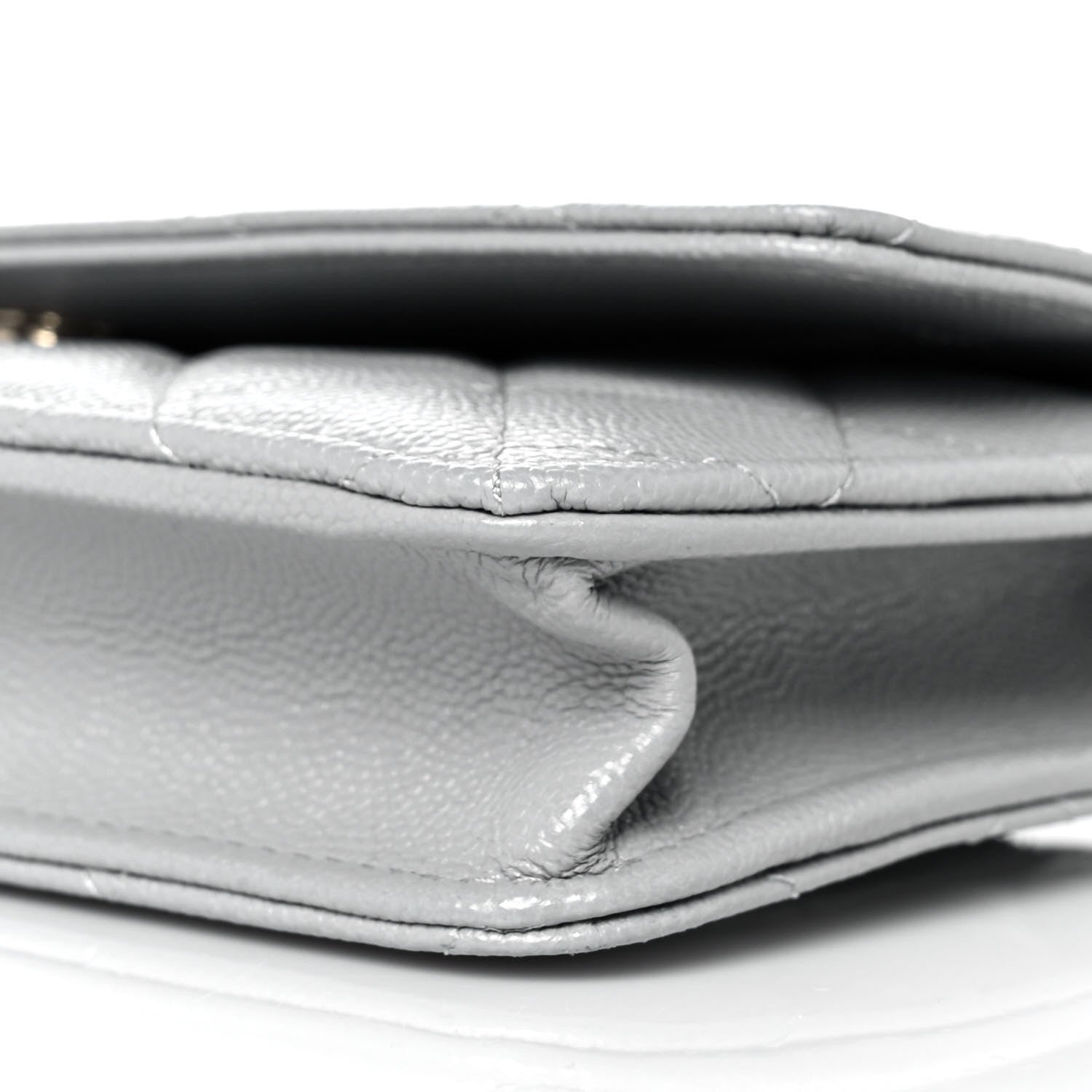 Chanel Caviar Quilted Wallet On Chain WOC Grey 13 of 14