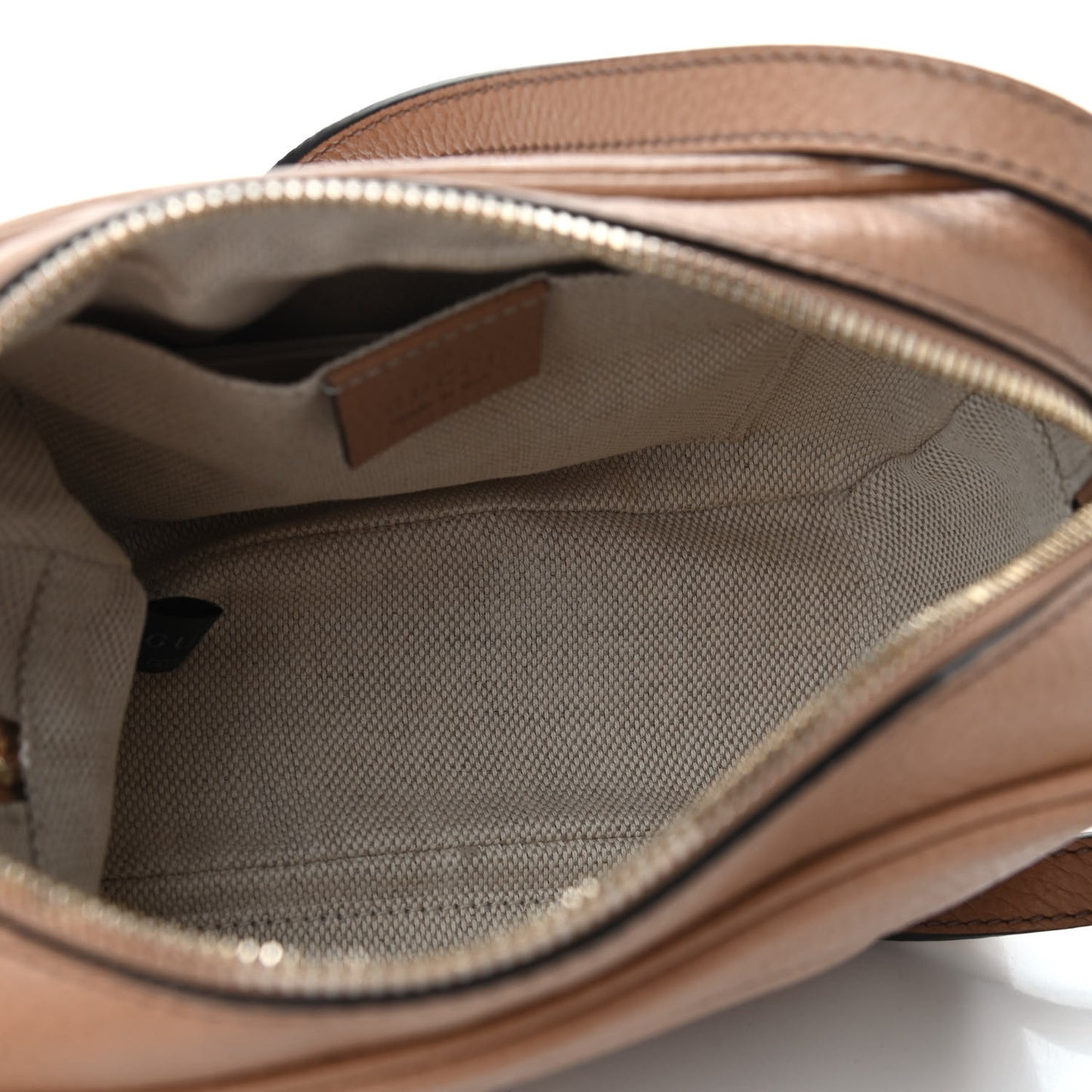 Pebbled Calfskin Small Soho Disco Bag Camelia