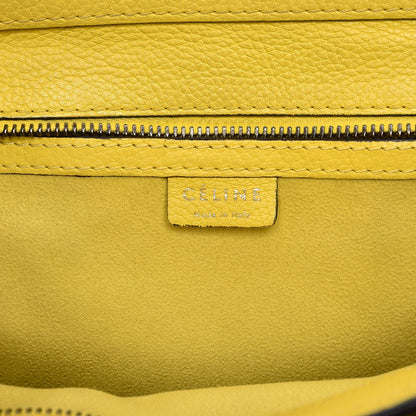Celine Drummed Calfskin Nano Luggage Citron 6 of 18