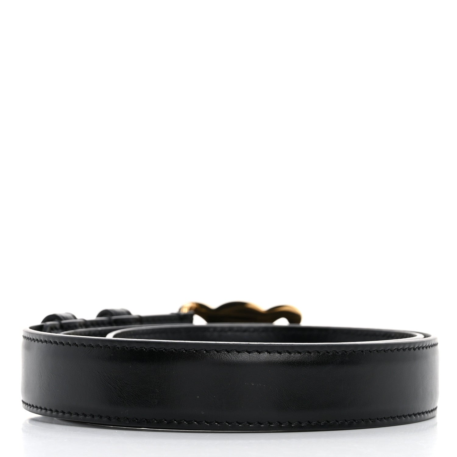 Celine Box Calfskin Small 25mm Triomphe Belt 75 30 Black 2 of 11