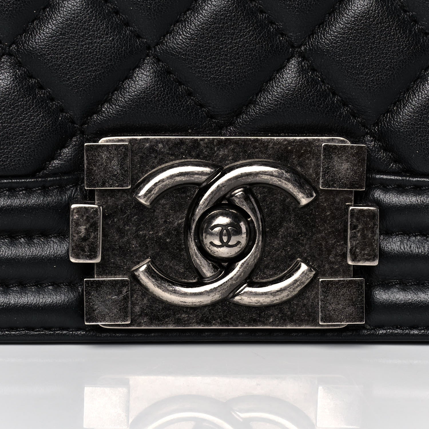 Chanel Calfskin Quilted Medium Boy Flap Black 8 of 12