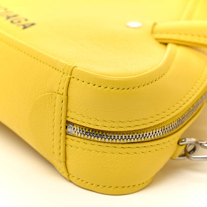 Balenciaga Shiny Day Calfskin Logo XS Triangle Duffle Jaune Black 10 of 10