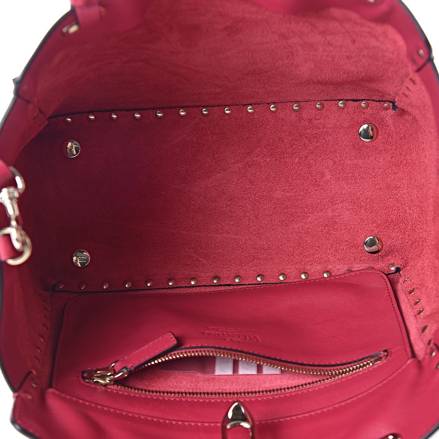 Vitello Small Rockstud Tote Cyclamin