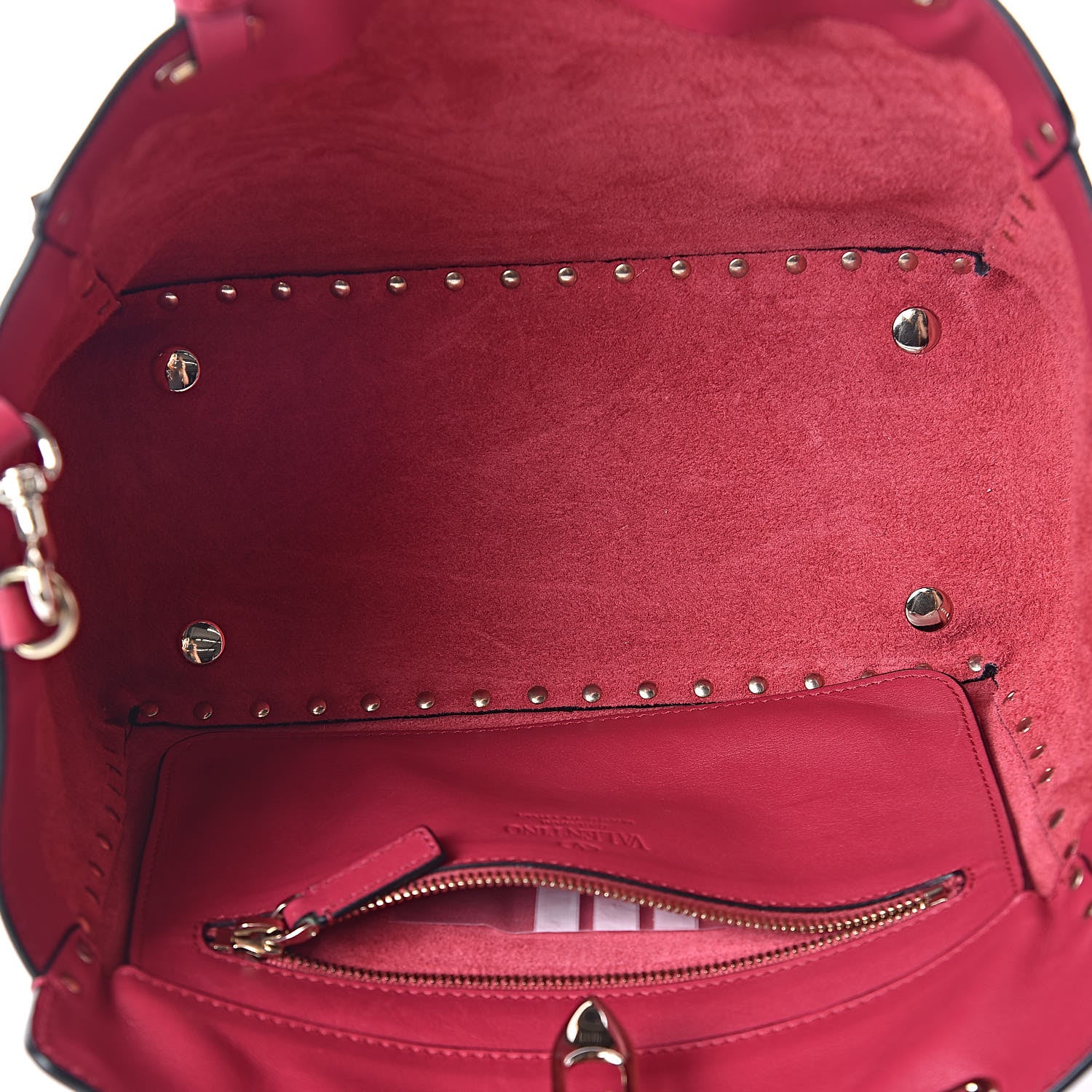 Valentino Garavani Vitello Small Rockstud Tote Cyclamin 5 of 10
