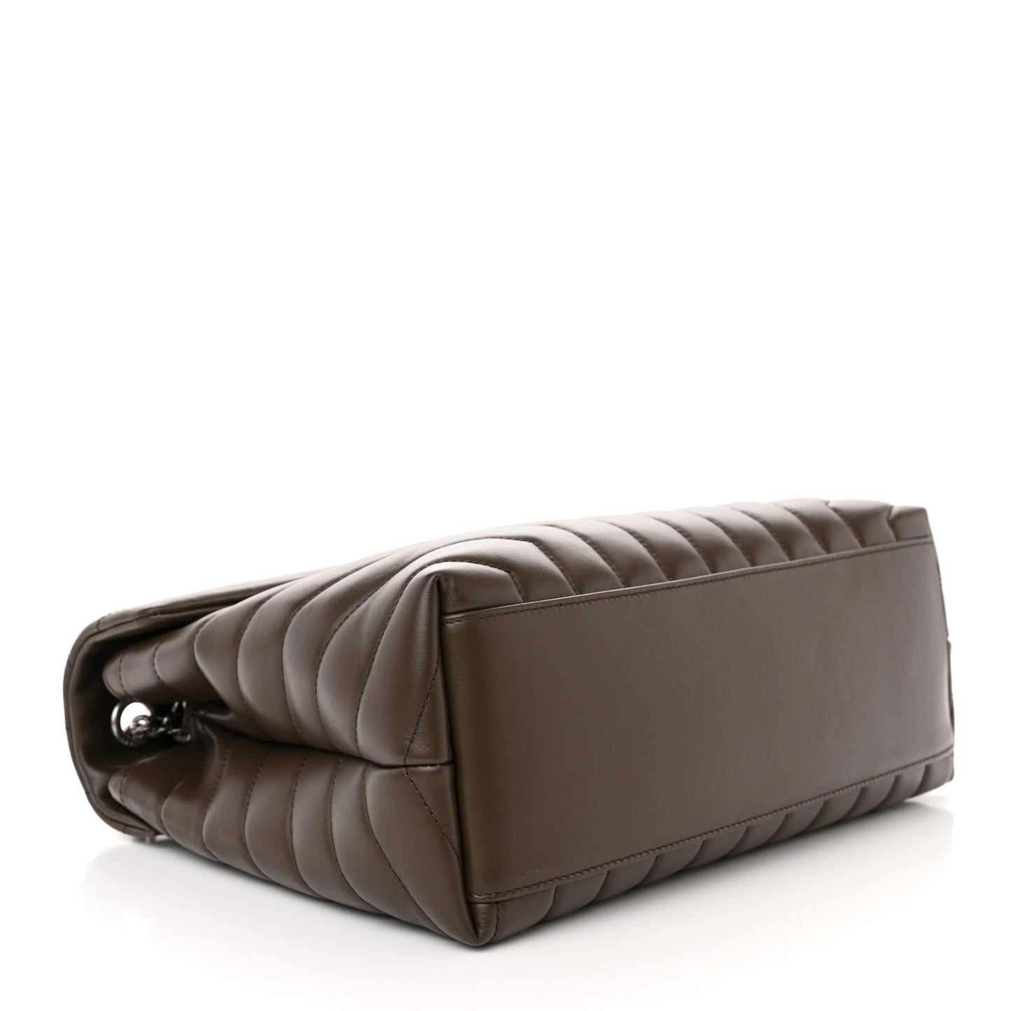 Calfskin Y Quilted Monogram Medium Loulou Chain Satchel Faggio