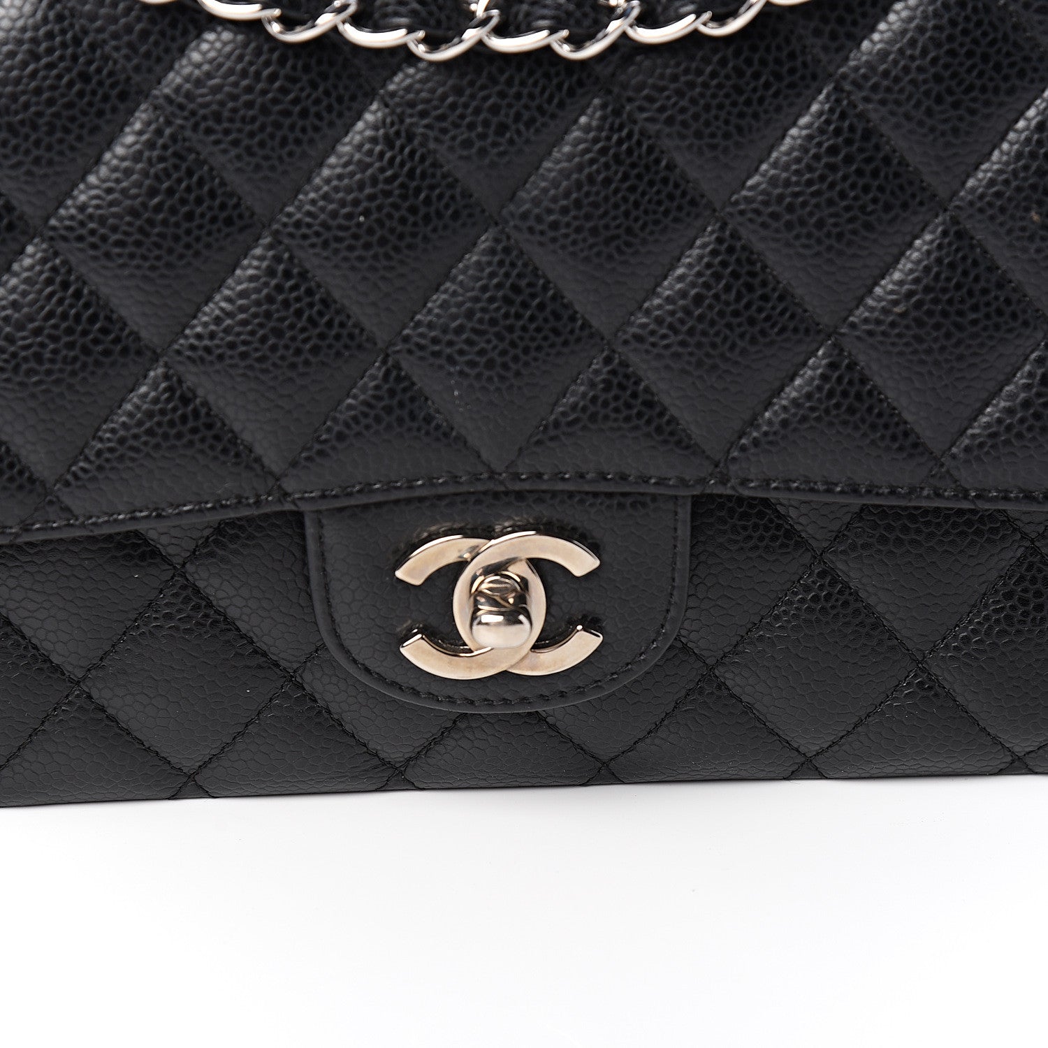 Chanel Caviar Quilted Medium Double Flap Black 10 of 12