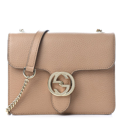 Gucci Dollar Calfskin Small Interlocking G Shoulder Bag Camelia 1 of 9