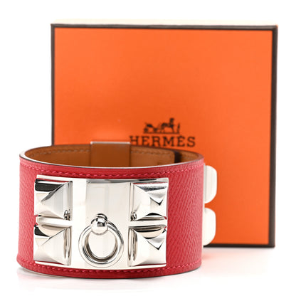 Hermes Epsom Collier de Chien CDC Bracelet L Rouge Casaque 6 of 6