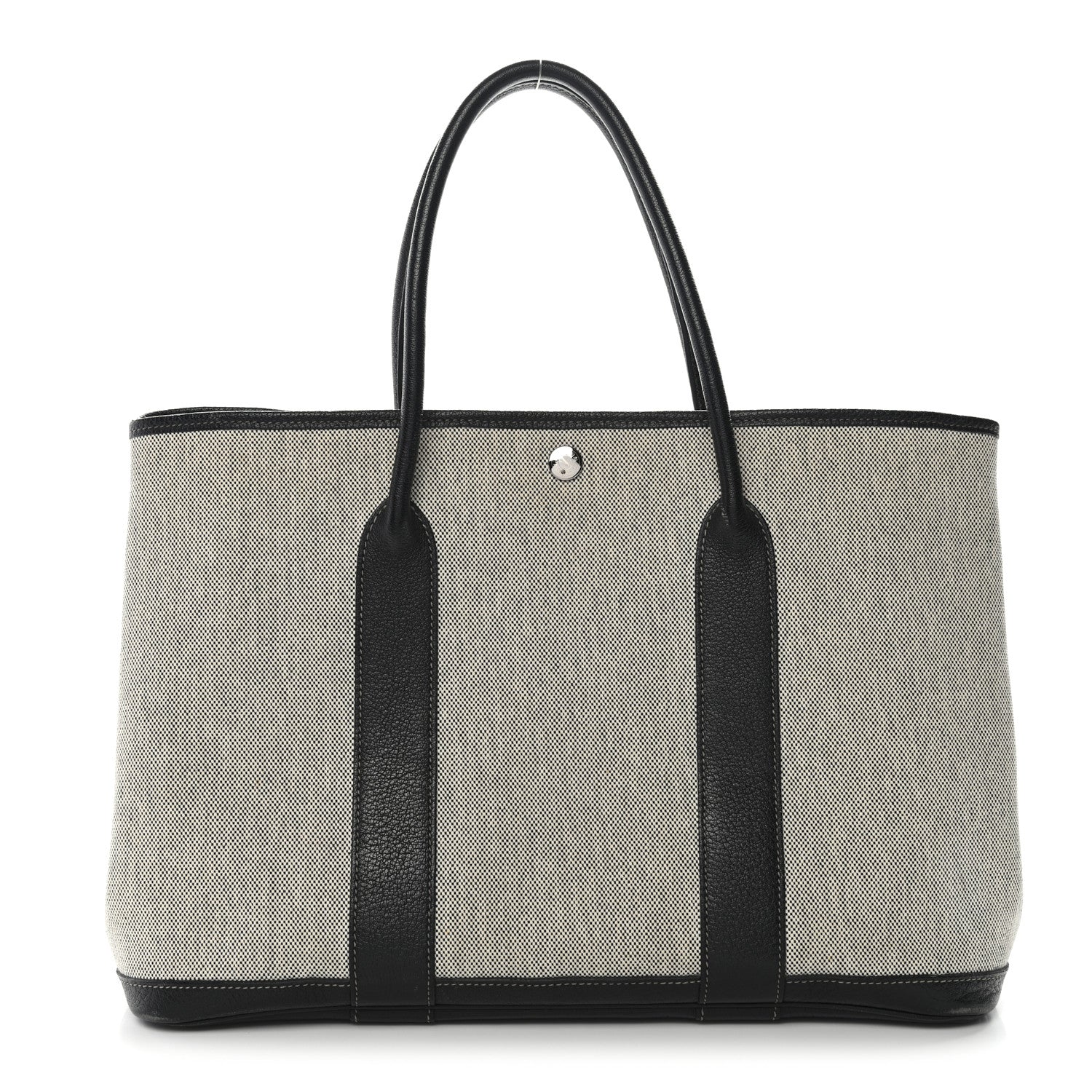 Hermes Buffle Skipper Toile Garden Party 36 MM Tote  Black 1 of 11