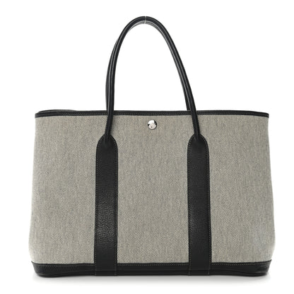 Hermes Buffle Skipper Toile Garden Party 36 MM Tote  Black 1 of 11