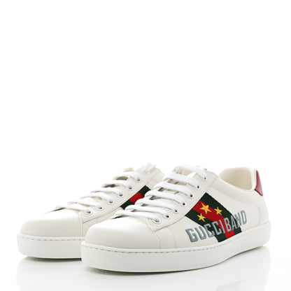 Gucci Calfskin Web Mens Gucci Band Ace Sneakers 9.5 White 3 of 9