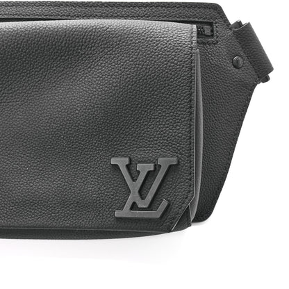 Louis Vuitton Grained Calfskin Aerogram Takeoff Sling Black 8 of 13