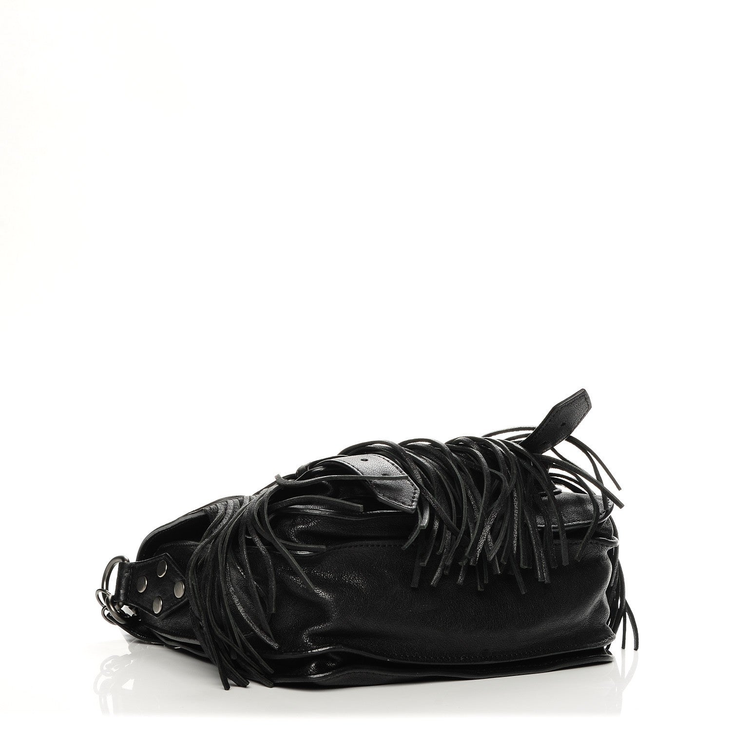 Proenza Schouler Lambskin Fringe PS1 Crossbody Pouch Black 4 of 8