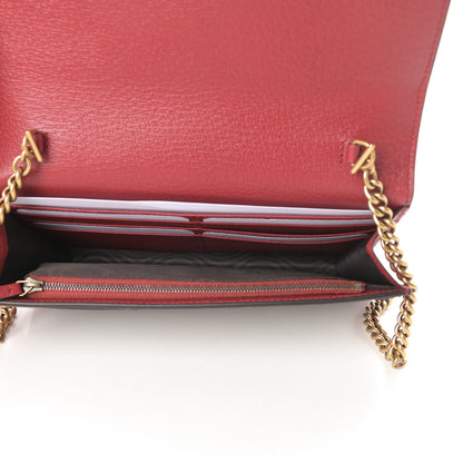 Gucci GG Supreme Monogram Web Queen Margaret Chain Wallet Red 5 of 10