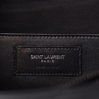 Saint Laurent Sheepskin Matelasse Chevron Monogram Large College Satchel Black 7 of 10