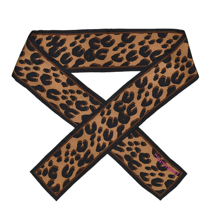 Louis Vuitton Silk Leopard Bandeau Scarf Marron 1 of 4